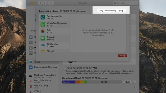 Cách huỷ gói iCloud trên Macbook bước 4